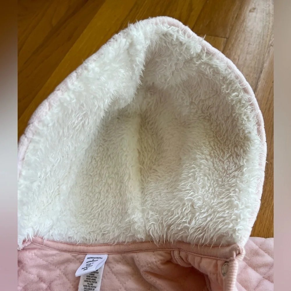 Nordstrom Light Pink Quilted Bunting, sz 3M